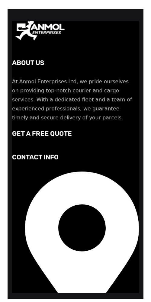 Anmol Enterprises — UK Trade & Distribution — mobile mockup