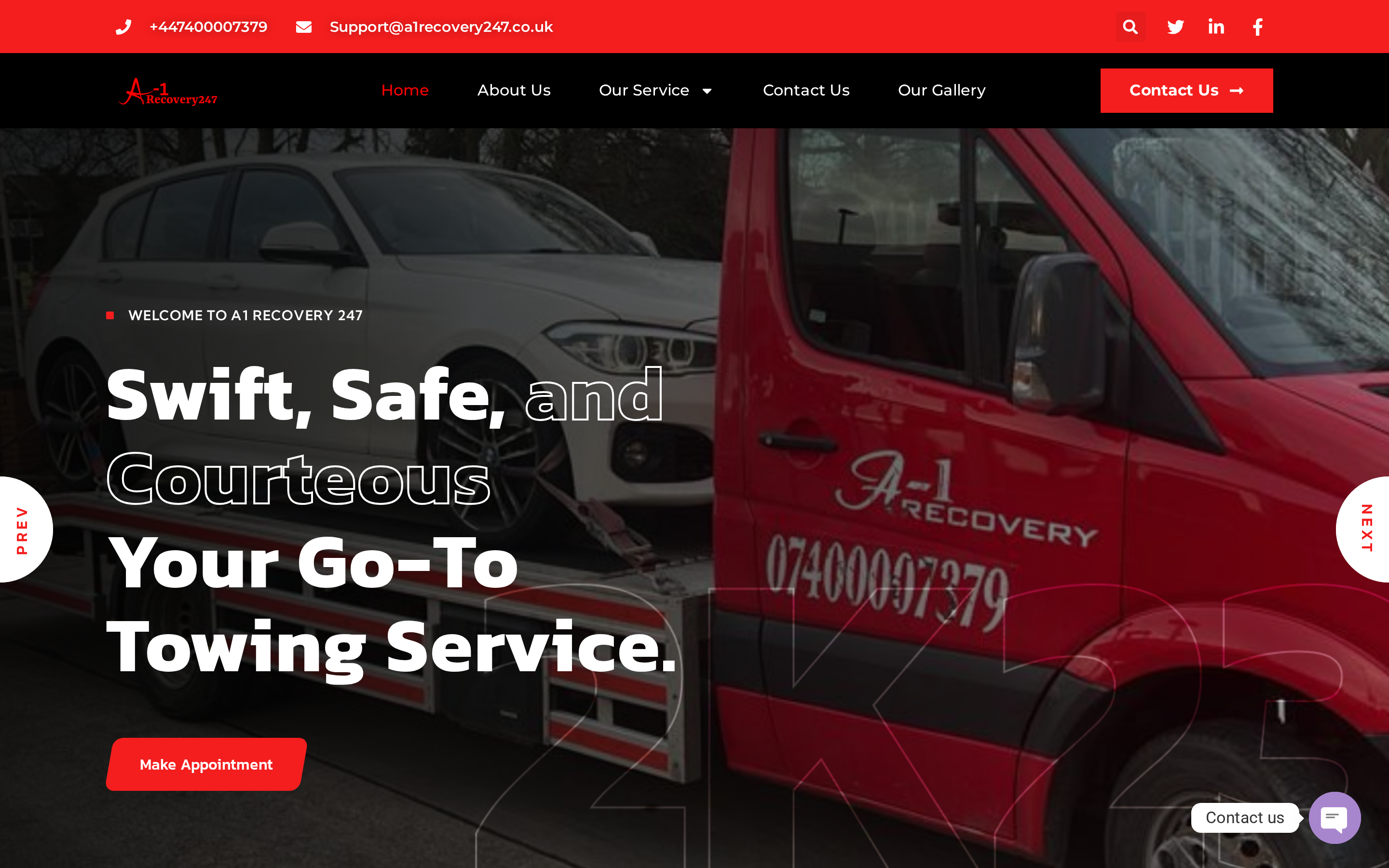A1 Recovery 247 — UK 24/7 Vehicle Recovery screen 3