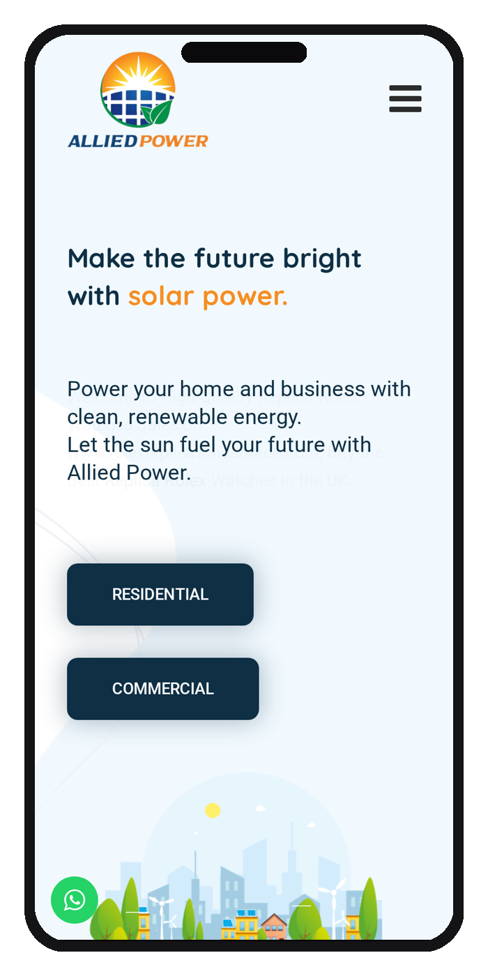 Allied Power — Industrial & Power Solutions — mobile mockup