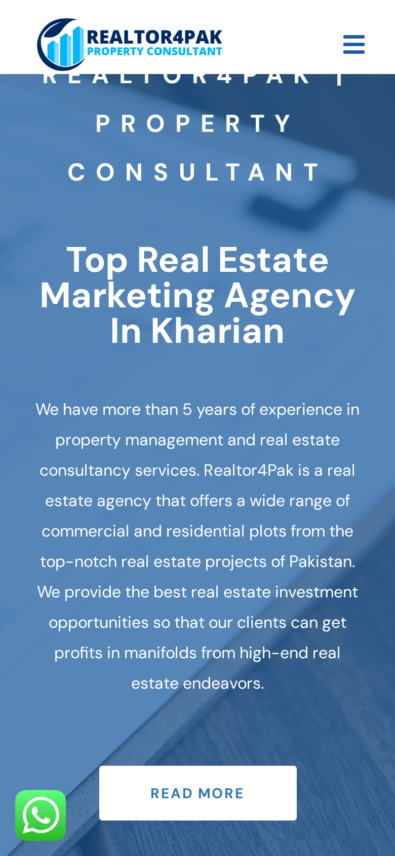 Realtor4Pak — Real Estate Pakistan — mobile mockup