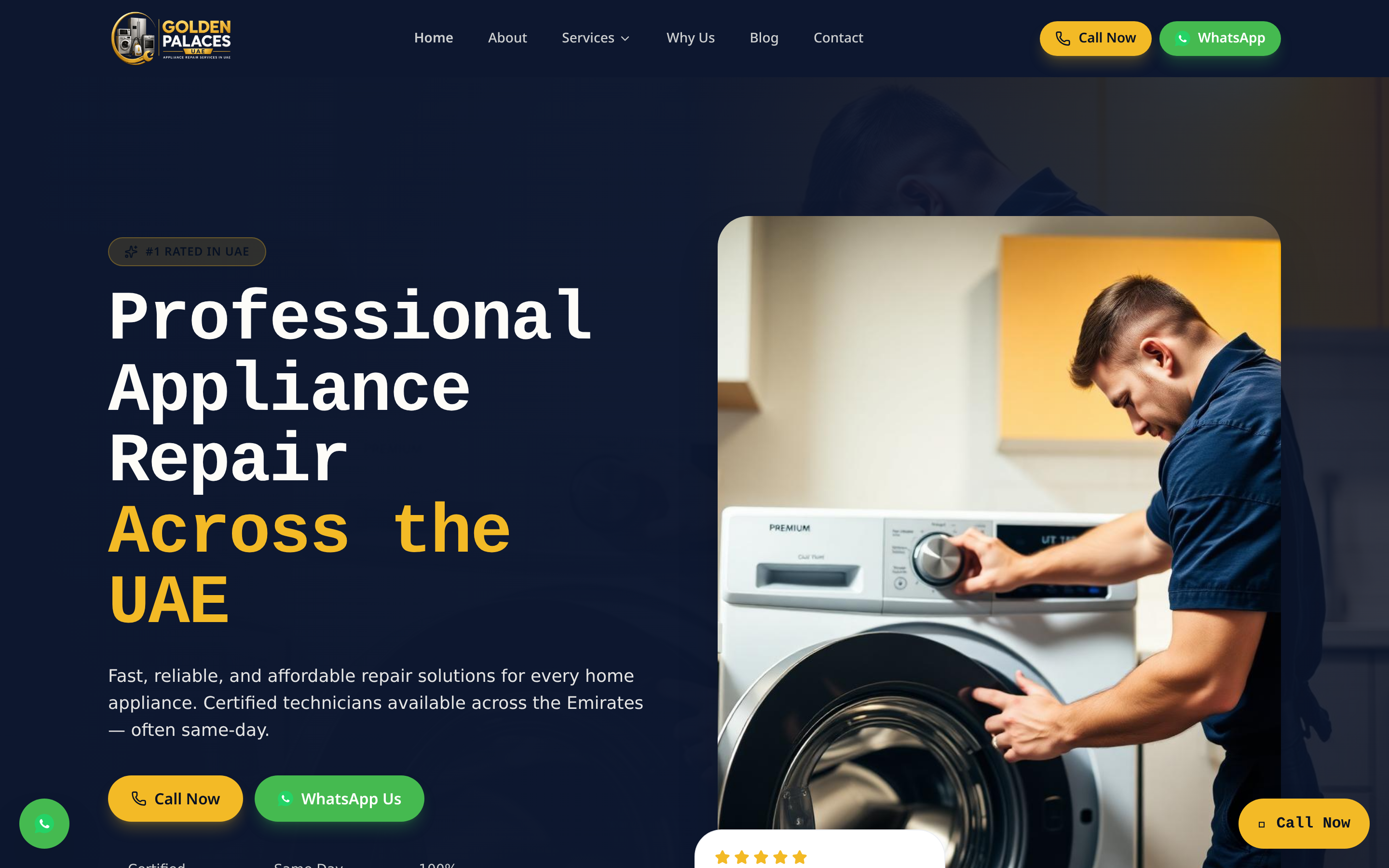 Golden Palace UAE — Luxury Hospitality Website screen 3
