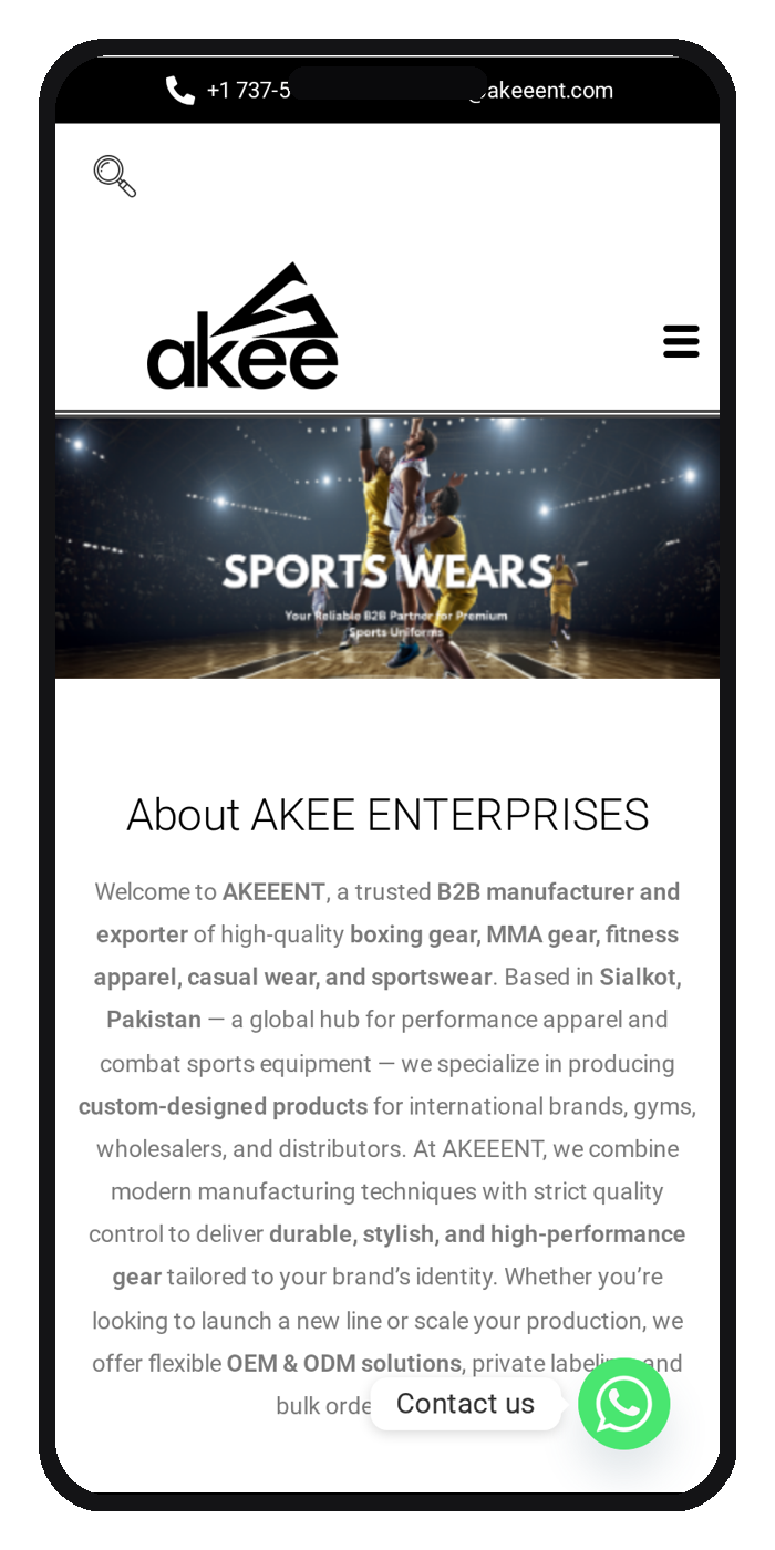 Akeeent — Modern Business Website — mobile mockup